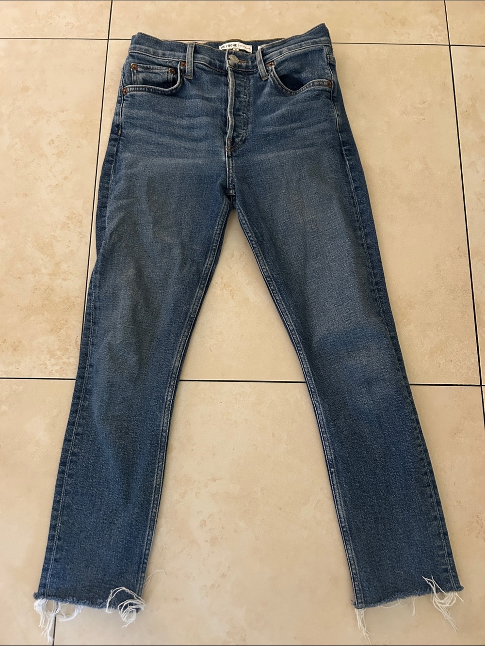 Re/Done By Levi’s high rise ankle crop. Size 25